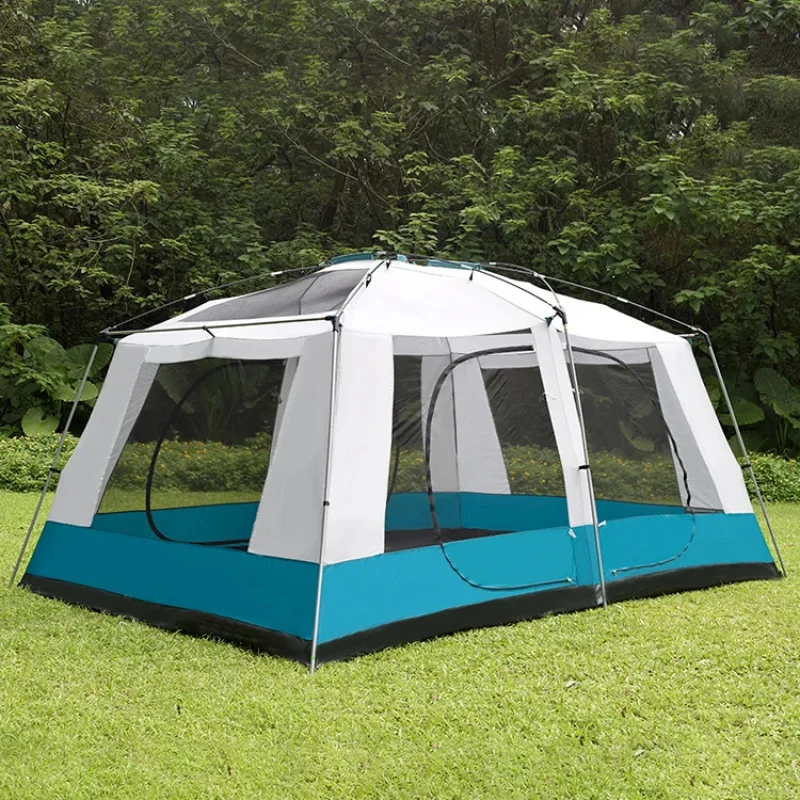 High Quality Double Layer Folding Waterproof Big House 5-8 Persons Outdoor Camping Family Tents Hot Selling
High Quality Double Layer Folding Waterproof Big House 5-8 Persons Outdoor Camping Family Tents Hot Selling