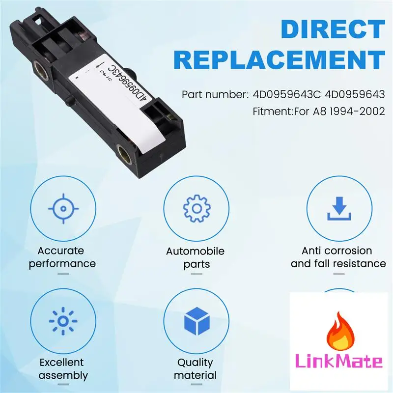 Impact Shock Sensor For A8 Impact Collision Sensor Impact Collision Sensor For 4D0959643C
Impact Shock Sensor For A8 Impact Collision Sensor Impact Collision Sensor For 4D0959643C