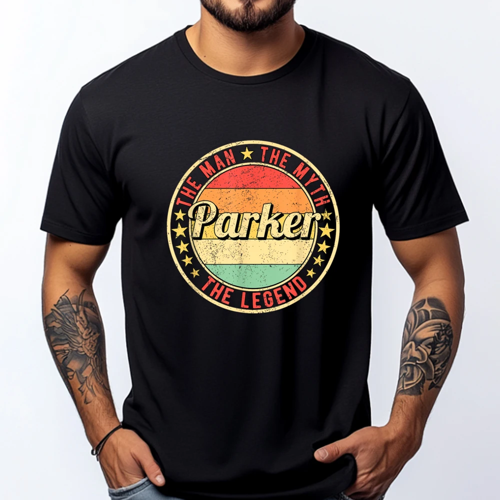 Белая футболка с рисунком Parker The Man The Myth The Legend, забавная мужская рубашка, модная и модная футболка с мемами, Пасхальный день 
Белая футболка с рисунком Parker The Man The Myth The Legend, забавная мужская рубашка, модная и модная футболка с мемами, Пасхальный день