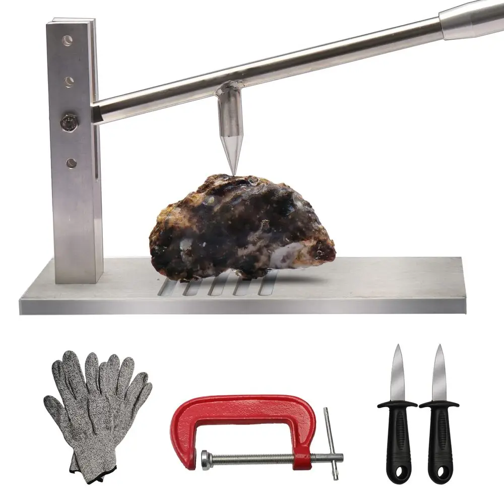 Shucker Tool Set Adjustable Oyster Clam Opener Machine with 304 Stainless Steel Grillable Shucker Machine Set Including Knives,
Shucker Tool Set Adjustable Oyster Clam Opener Machine with 304 Stainless Steel Grillable Shucker Machine Set Including Knives,
