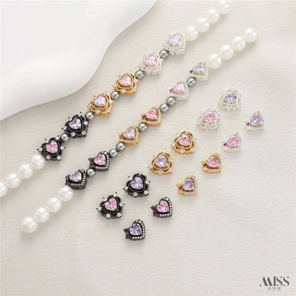 18K Black Gold Package, Gold Heart, Zircon, Peach Heart, Heart-shaped Pearl, DIY Jewelry Accessories
18K Black Gold Package, Gold Heart, Zircon, Peach Heart, Heart-shaped Pearl, DIY Jewelry Accessories