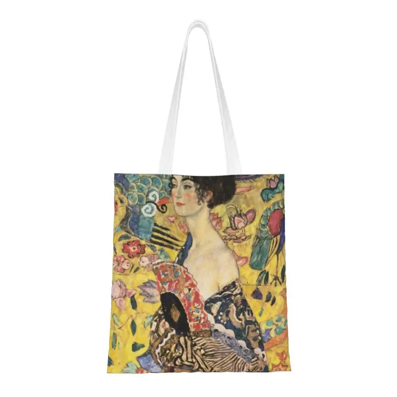 Kawaii Lady With Fan By Gustav Klimt Шоппинг сумки многоразовые символизм Искусство Холст продуктов сумка для покупок на плечо
Kawaii Lady With Fan By Gustav Klimt Шоппинг сумки многоразовые символизм Искусство Холст продуктов сумка для покупок на плечо