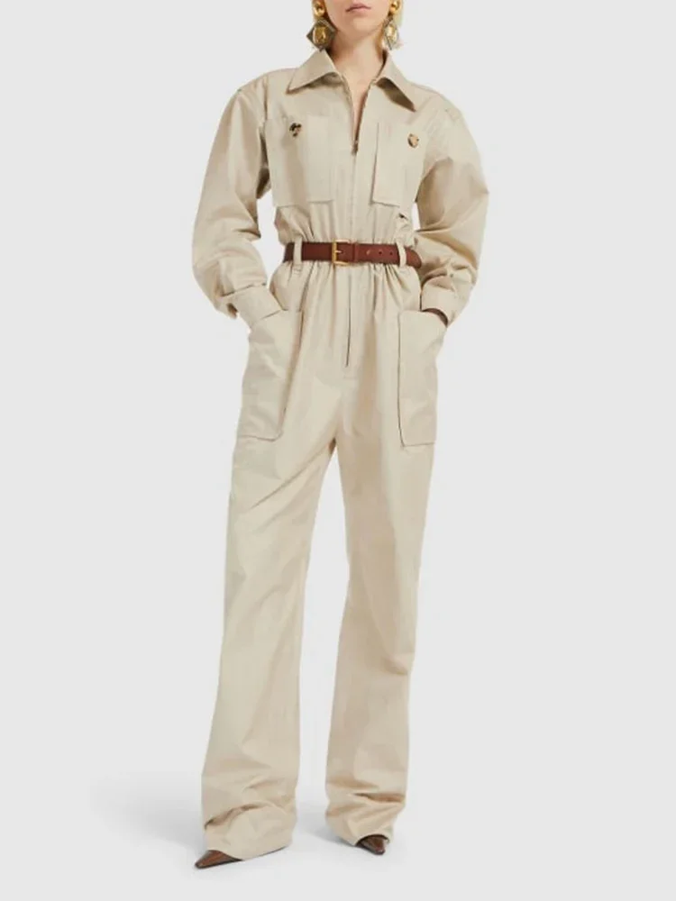Women Fashion New Patchwork Belt Temperament Jumpsuits High Waist Spliced Pocket Minimalist Designer Stylish Female
Women Fashion New Patchwork Belt Temperament Jumpsuits High Waist Spliced Pocket Minimalist Designer Stylish Female