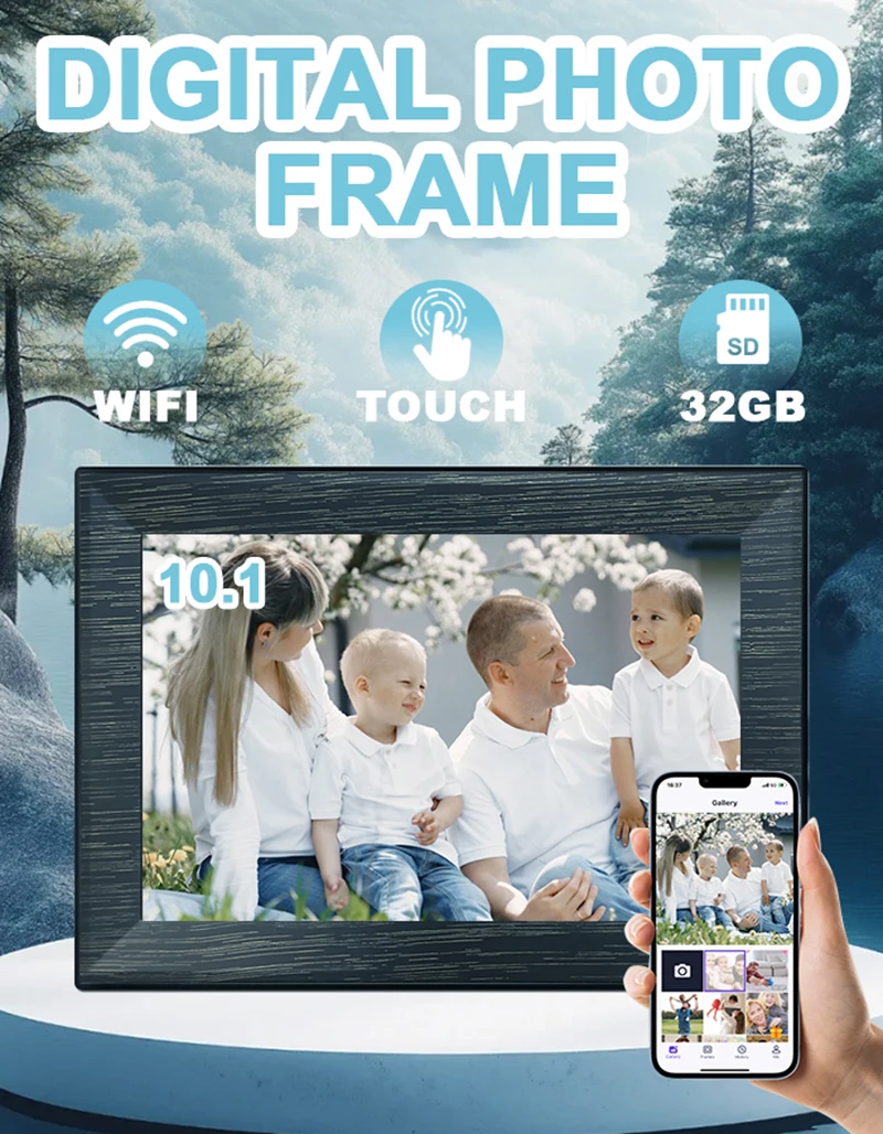 10,1-дюймовая цифровая фоторамка Wi-Fi IPS 1280*800, цифровая фоторамка, цифровые рамки, полнофункциональный сенсорный экран, 32 ГБ, подарок
10,1-дюймовая цифровая фоторамка Wi-Fi IPS 1280*800, цифровая фоторамка, цифровые рамки, полнофункциональный сенсорный экран, 32 ГБ, подарок