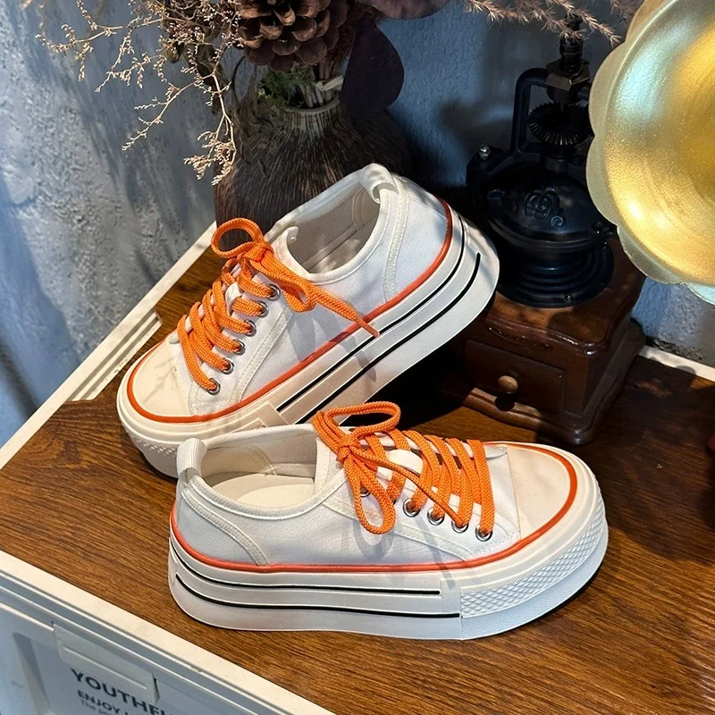 Fashion Women's Summer Mesh Platform Lightweight Height-increasing Canvas Shoes Round Toe Lace-up Breathable Thick Sole Sneakers
Fashion Women's Summer Mesh Platform Lightweight Height-increasing Canvas Shoes Round Toe Lace-up Breathable Thick Sole Sneakers