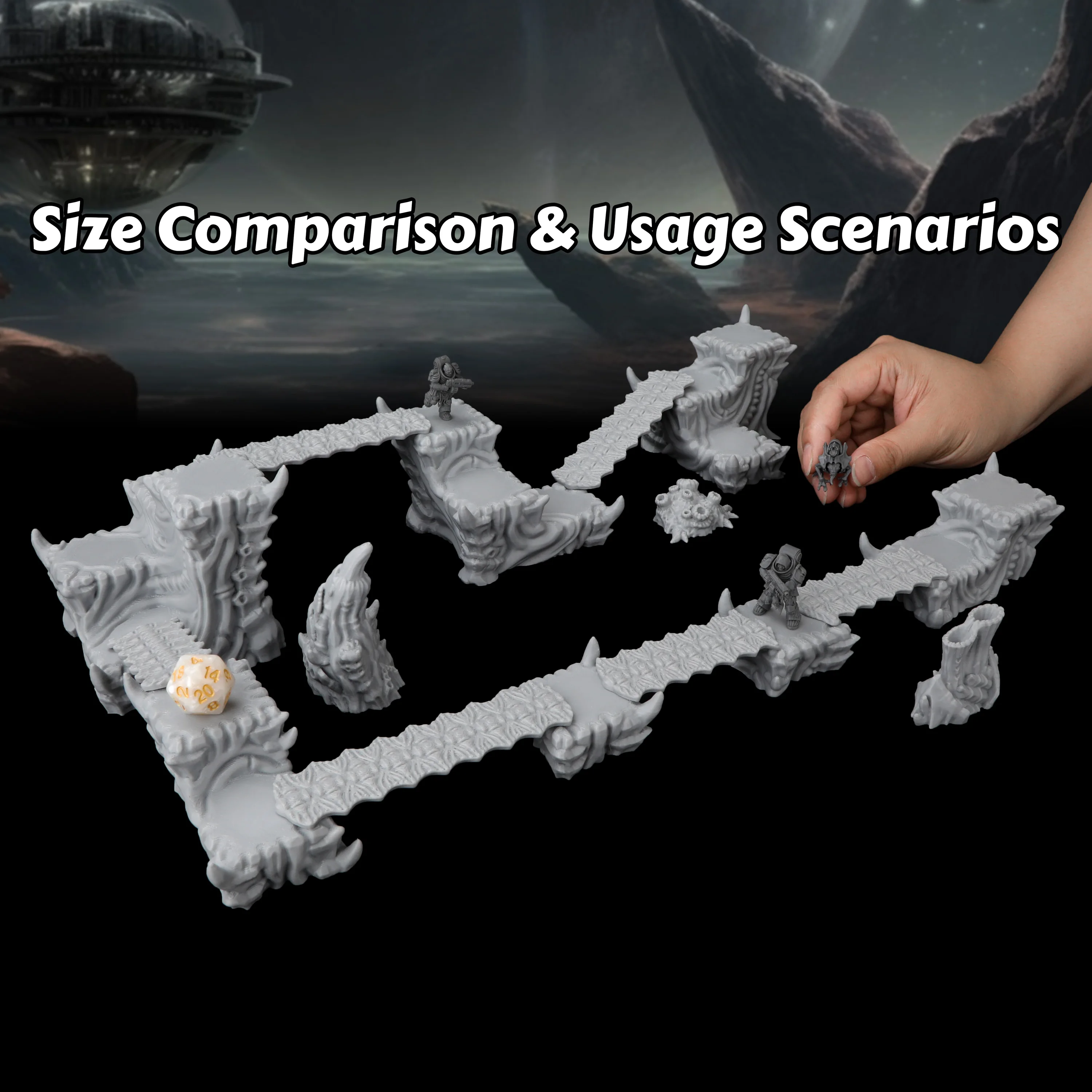 Sci-Fi Alien Cliff Miniature Terrain Set – Rock Formations for 25-28mm RPG Tabletop Adventures Great Role Playing Accessories
Sci-Fi Alien Cliff Miniature Terrain Set – Rock Formations for 25-28mm RPG Tabletop Adventures Great Role Playing Accessories