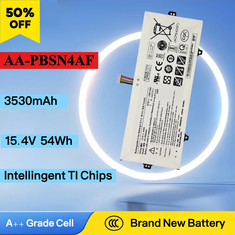 Brand New 15.4V 54Wh AA-PBSN4AF Laptop Battery For Samsung Notebook 13 NP930SBE-K01US NP930SBE NT930SBE
Brand New 15.4V 54Wh AA-PBSN4AF Laptop Battery For Samsung Notebook 13 NP930SBE-K01US NP930SBE NT930SBE