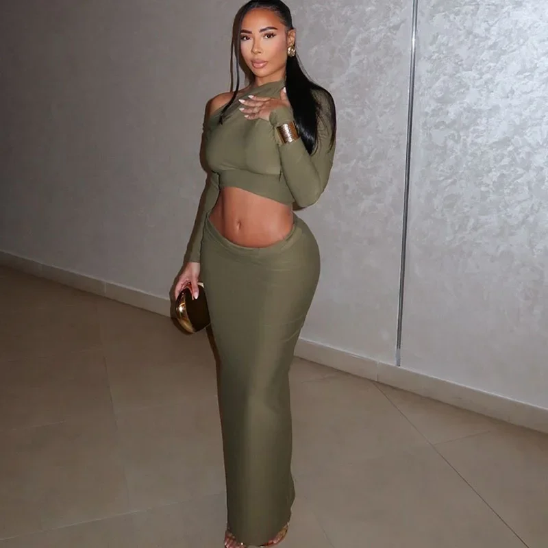 Doyerl Элегантное облегающее макси-платье, женский комплект из 2 предметов, праздничная клубная одежда, вечерние укороченный топ с длинными рукавами и длинная юбка, комплект
Doyerl Элегантное облегающее макси-платье, женский комплект из 2 предметов, праздничная клубная одежда, вечерние укороченный топ с длинными рукавами и длинная юбка, комплект