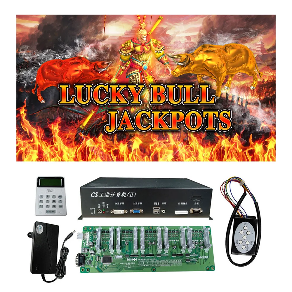 6, 8, 10 Players Lucky Bull Jackpots Fish Hunter Game Machine Host Fish Hunter Arcade Shooting Game Machine Accessories
6, 8, 10 Players Lucky Bull Jackpots Fish Hunter Game Machine Host Fish Hunter Arcade Shooting Game Machine Accessories