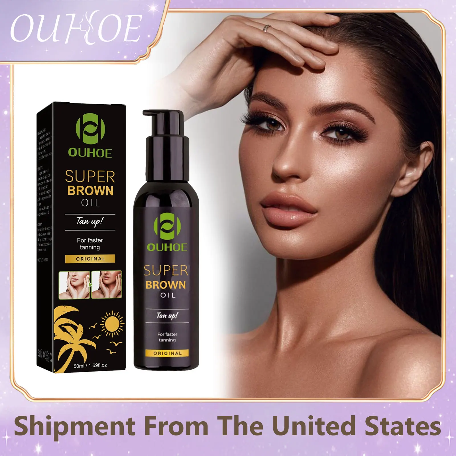OUHOE Body Self-Tanning Oil Tanning Body Nourish Repair Moisturizing Skin Fast Body Coloring Natural Tanning Boosting Oil 50ml
OUHOE Body Self-Tanning Oil Tanning Body Nourish Repair Moisturizing Skin Fast Body Coloring Natural Tanning Boosting Oil 50ml