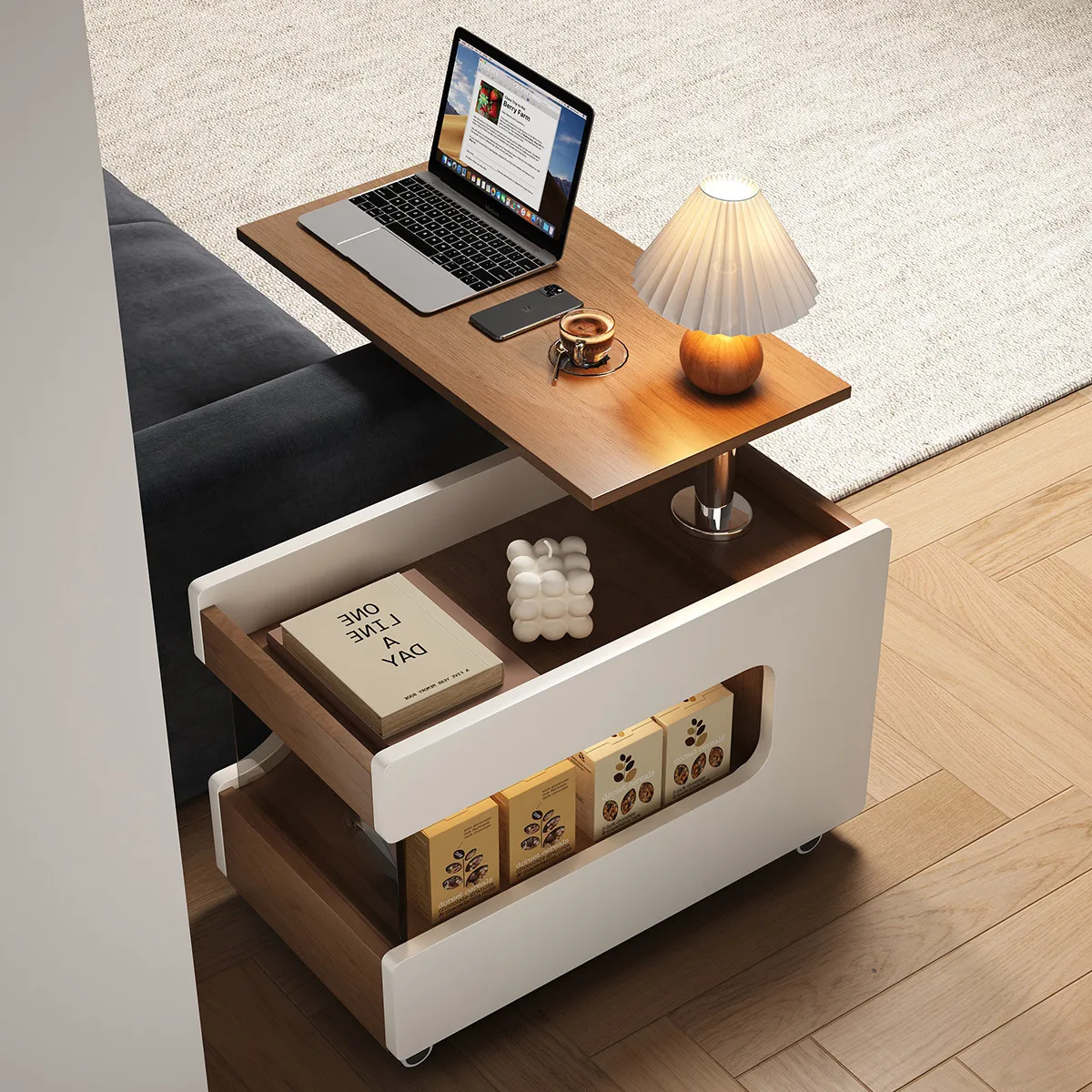 Lifting coffee table small apartment movable sofa living room home new snack trolley bedside
Lifting coffee table small apartment movable sofa living room home new snack trolley bedside