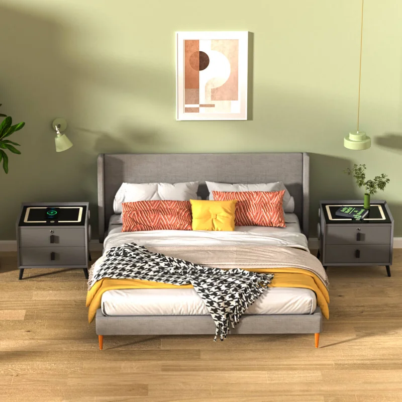 Luxury Smart Bedside Table Wireless Smart Bedside Table Nightstand With Speaker
Luxury Smart Bedside Table Wireless Smart Bedside Table Nightstand With Speaker