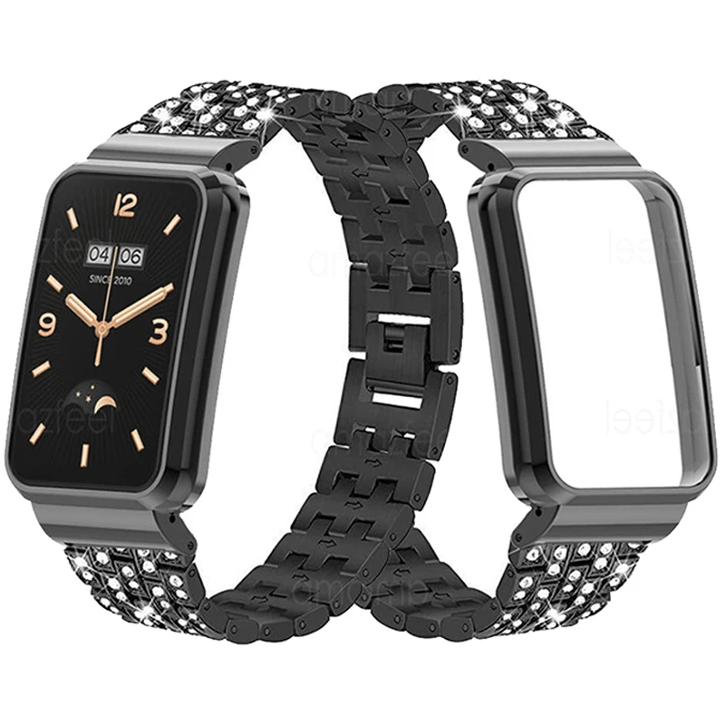 Ремешок с бриллиантовым звеном для Xiaomi Band 7 Pro Smart Band Cover Frame Shell Bumpe для Mi Band 7 Pro, металлический чехол, защитные браслеты
Ремешок с бриллиантовым звеном для Xiaomi Band 7 Pro Smart Band Cover Frame Shell Bumpe для Mi Band 7 Pro, металлический чехол, защитные браслеты