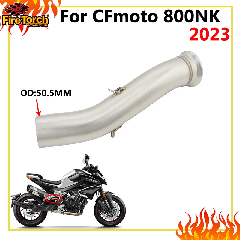 Motorcycle Exhaust Escape System Stainless Steel Slip On For CFMOTO 800NK 800 NK Middle Link Pipe Connecting 51mm Moto Muffler
Motorcycle Exhaust Escape System Stainless Steel Slip On For CFMOTO 800NK 800 NK Middle Link Pipe Connecting 51mm Moto Muffler
