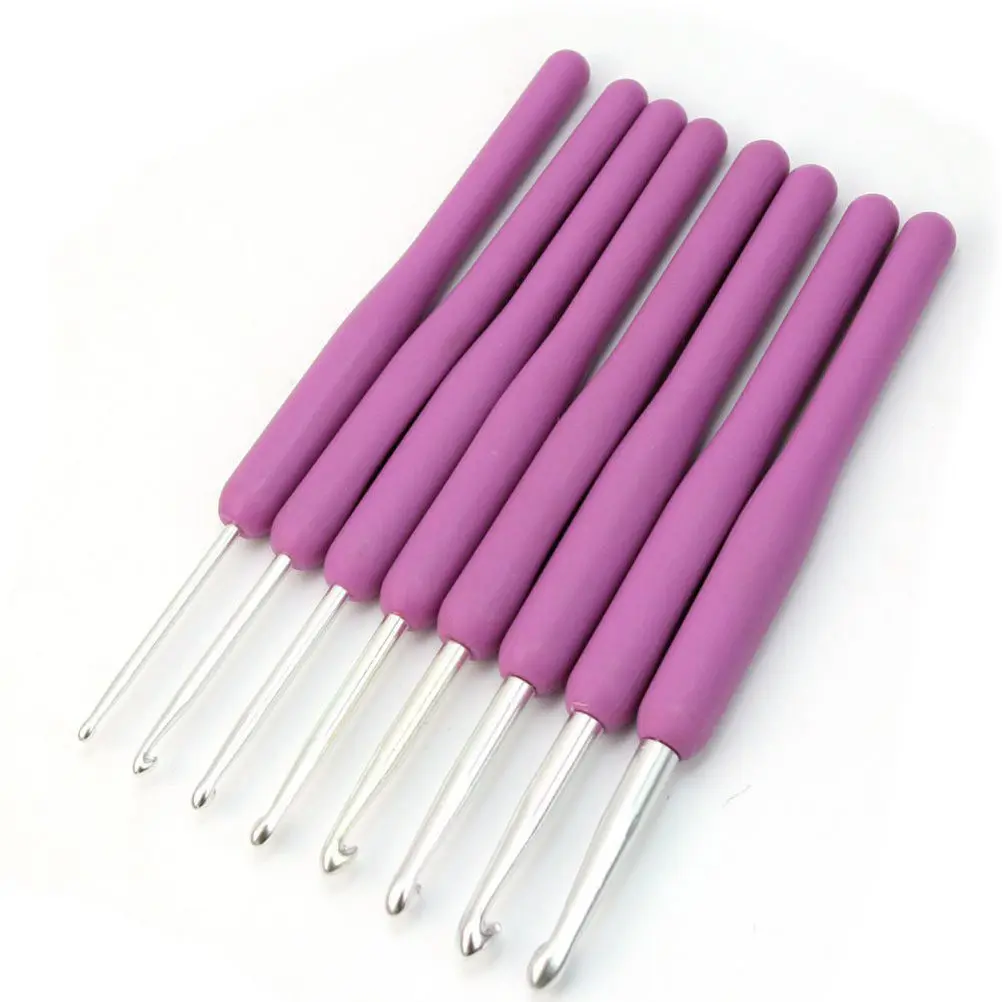 8Pcs Purple Aluminum Crochet Hooks Set Lightweight Ergonomic Design 2.5mm-6Mm 8 Sizes Hard Aluminum ABS Plastic Knitting Needles
8Pcs Purple Aluminum Crochet Hooks Set Lightweight Ergonomic Design 2.5mm-6Mm 8 Sizes Hard Aluminum ABS Plastic Knitting Needles