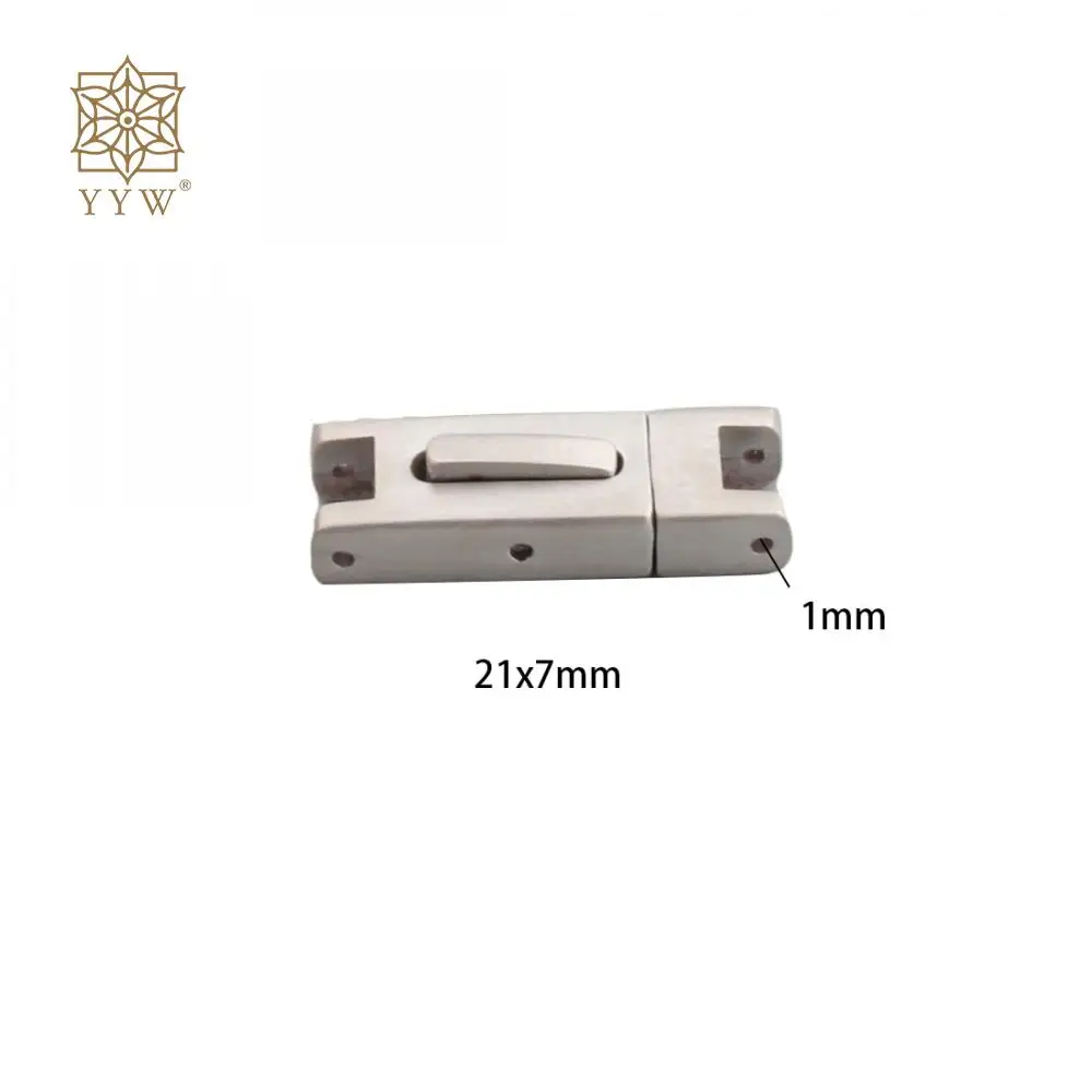 10pcs/Lot 21x7x5mm Stainless Steel Bayonet Clasp Hole Approx 1mm For Jewelry Making Leather Bracelet Necklace Locking Connectors
10pcs/Lot 21x7x5mm Stainless Steel Bayonet Clasp Hole Approx 1mm For Jewelry Making Leather Bracelet Necklace Locking Connectors