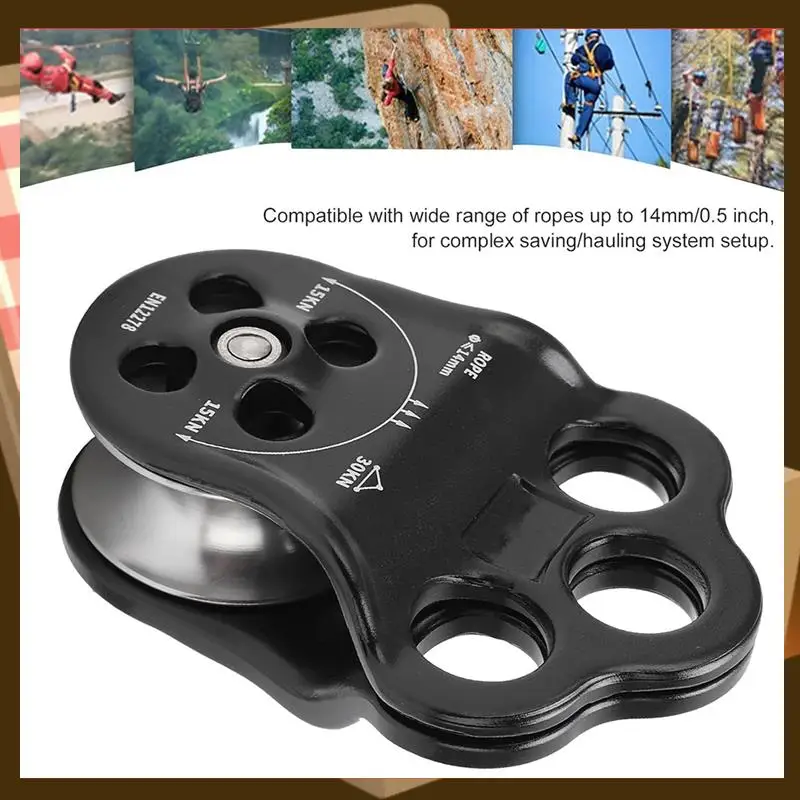 30KN Climbing Pulley, Three Hole Hitch Climbing Assist Pulley Climber Double Bearing For Rock Rappelling Zipline Sports-AA85
30KN Climbing Pulley, Three Hole Hitch Climbing Assist Pulley Climber Double Bearing For Rock Rappelling Zipline Sports-AA85
