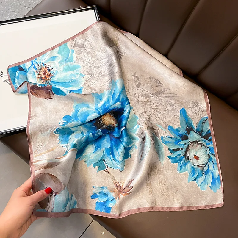 2026 Women Luxury Brand 100% Natural Silk Scarf Spring Blue Floral Neckerchief Hair Bands Small Square Scarves Accessories
2026 Women Luxury Brand 100% Natural Silk Scarf Spring Blue Floral Neckerchief Hair Bands Small Square Scarves Accessories
