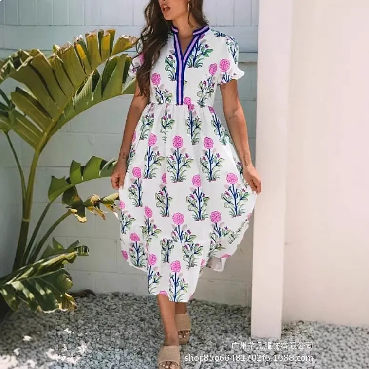 Floral Print V Neck Dress Summer Maxi Dress Women Fashion Bohemian Overall Jumpsuit Playsuit
Floral Print V Neck Dress Summer Maxi Dress Women Fashion Bohemian Overall Jumpsuit Playsuit