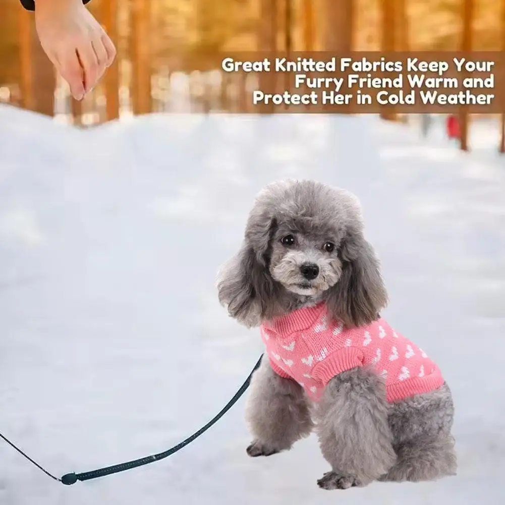 Winter Warm Pet Sweater with Heart Pattern for Small and Medium Dogs and Cats Cute and Cozy Pet Clothes for Autumn/Winter O1V8
Winter Warm Pet Sweater with Heart Pattern for Small and Medium Dogs and Cats Cute and Cozy Pet Clothes for Autumn/Winter O1V8