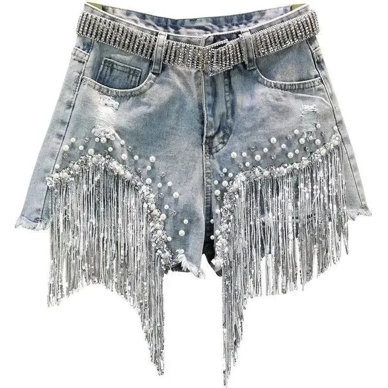 Beaded Rhinestone Shorts Cross-Border Diamond Embellished Women's Jeans Shorts Fashionable Spring Collection
Beaded Rhinestone Shorts Cross-Border Diamond Embellished Women's Jeans Shorts Fashionable Spring Collection