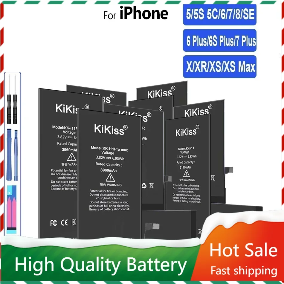 High Capacity Phone Battery For iPhone 5S 5 6S 6 7 8 10 Plus X SE Xr Xs Max Replacement Bateria batteries with Tools
High Capacity Phone Battery For iPhone 5S 5 6S 6 7 8 10 Plus X SE Xr Xs Max Replacement Bateria batteries with Tools