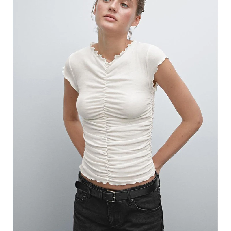mat Design Gathered Pleat Wood ain V-ne Flng Sve T-irt Summer New Arrival Women's Faion Commute Sl...
mat Design Gathered Pleat Wood ain V-ne Flng Sve T-irt Summer New Arrival Women's Faion Commute Sl...