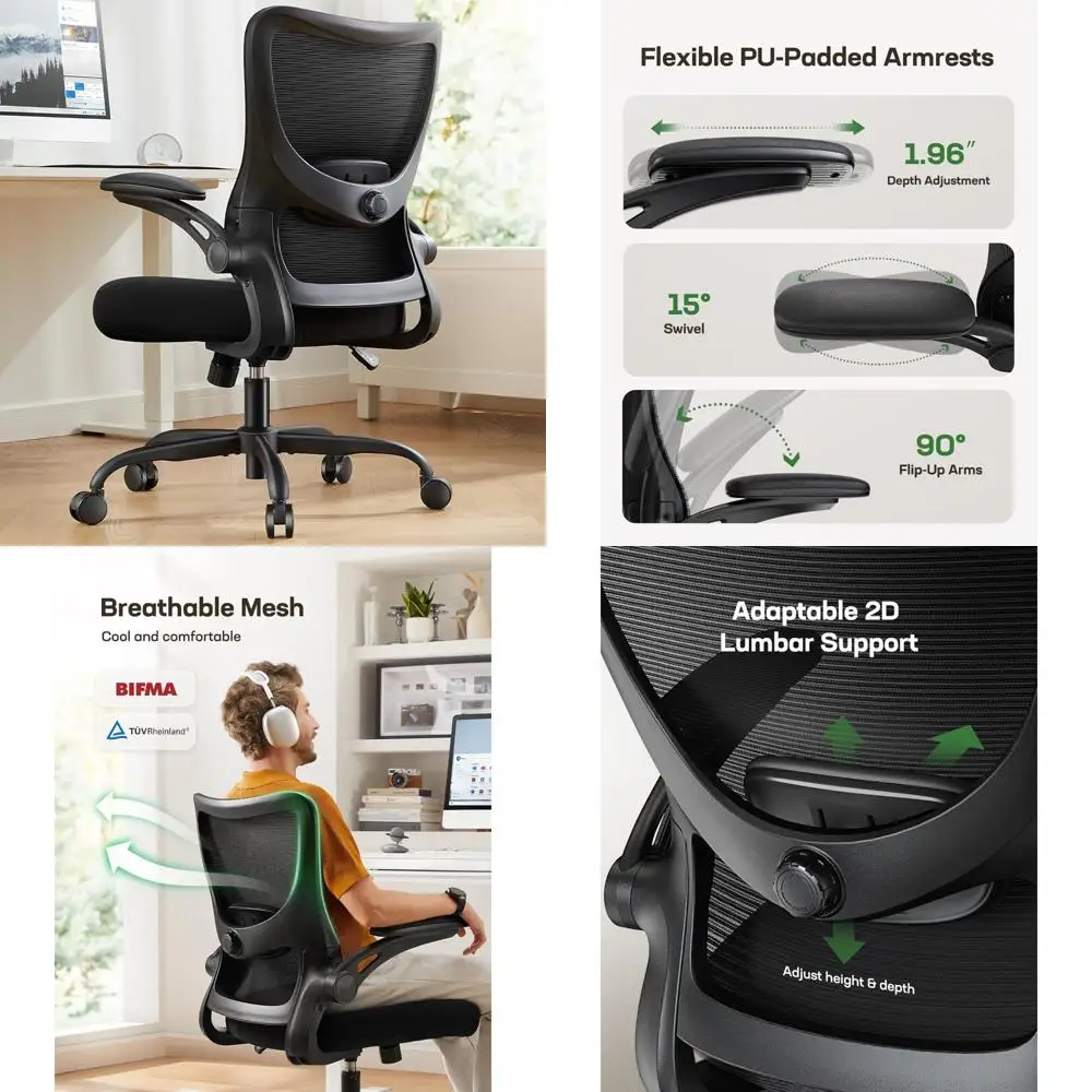 Ergonomic Desk Chair with Adjustable Lumbar Support and Breathable Mesh for Comfortable Computer Use 
Ergonomic Desk Chair with Adjustable Lumbar Support and Breathable Mesh for Comfortable Computer Use