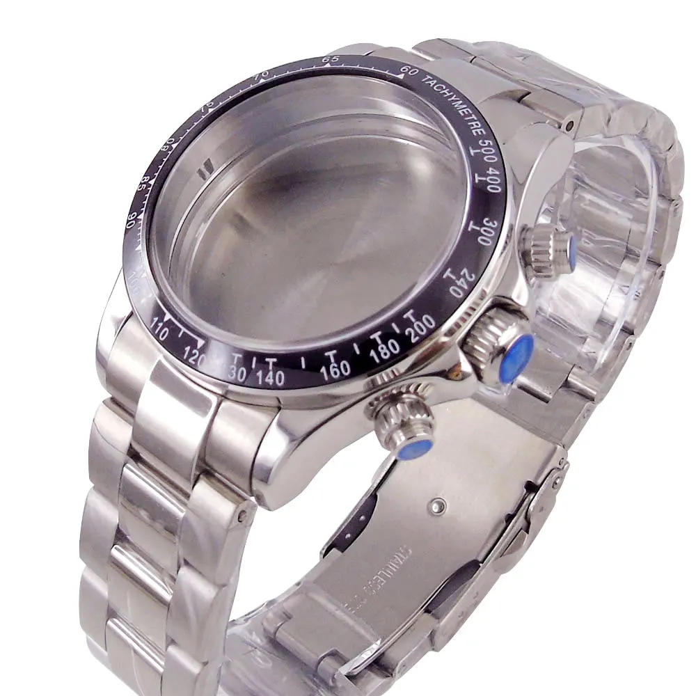 40mm Fit Daytona mod VK63 VK64 Quartz Chronograph Multifunctional Watch Case Sapphire Crystal Ceramics Bezel Men Watch Parts
40mm Fit Daytona mod VK63 VK64 Quartz Chronograph Multifunctional Watch Case Sapphire Crystal Ceramics Bezel Men Watch Parts