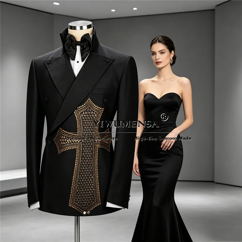 Exclusive Beaded Stones Suit Men For Wedding Double Breasted Jacket Pants 2 Piece Sets Groom Tuxedos Slim Fit Man Banquet Outfit
Exclusive Beaded Stones Suit Men For Wedding Double Breasted Jacket Pants 2 Piece Sets Groom Tuxedos Slim Fit Man Banquet Outfit