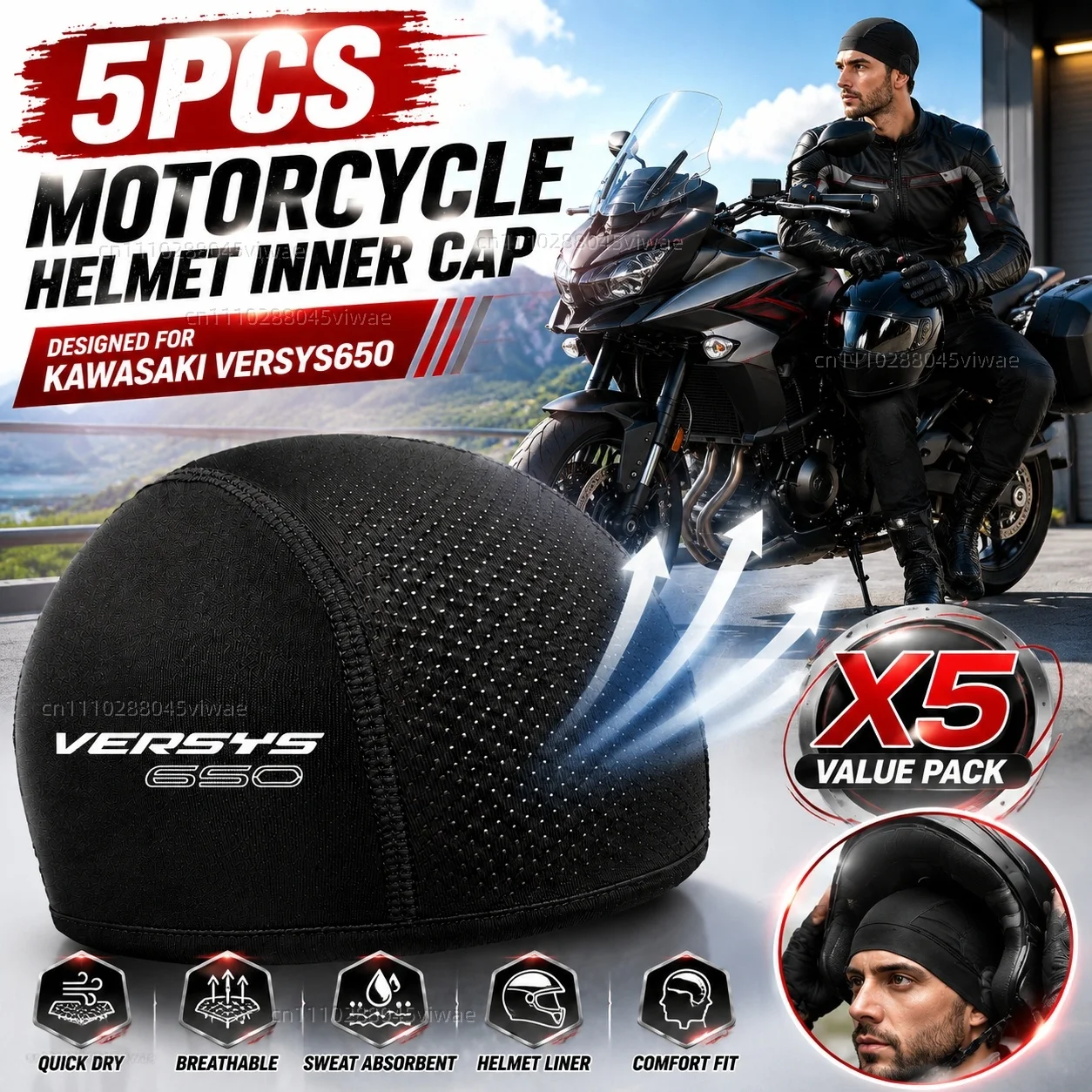 5pcs Motorcycle Helmet Inner Cap Hat Quick Dry Breathable Hat Racing Cap X5 For KAWASAKI VERSYS 650 VERSYS650 ABS 2010-2020 2019
5pcs Motorcycle Helmet Inner Cap Hat Quick Dry Breathable Hat Racing Cap X5 For KAWASAKI VERSYS 650 VERSYS650 ABS 2010-2020 2019