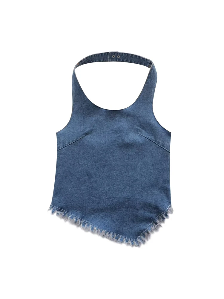 Willshela Women Fashion Denim Blue Backless Waistcoats Vintage Halter Neck Sleeveless Jackets Female Chic Lady Tank Tops
Willshela Women Fashion Denim Blue Backless Waistcoats Vintage Halter Neck Sleeveless Jackets Female Chic Lady Tank Tops
