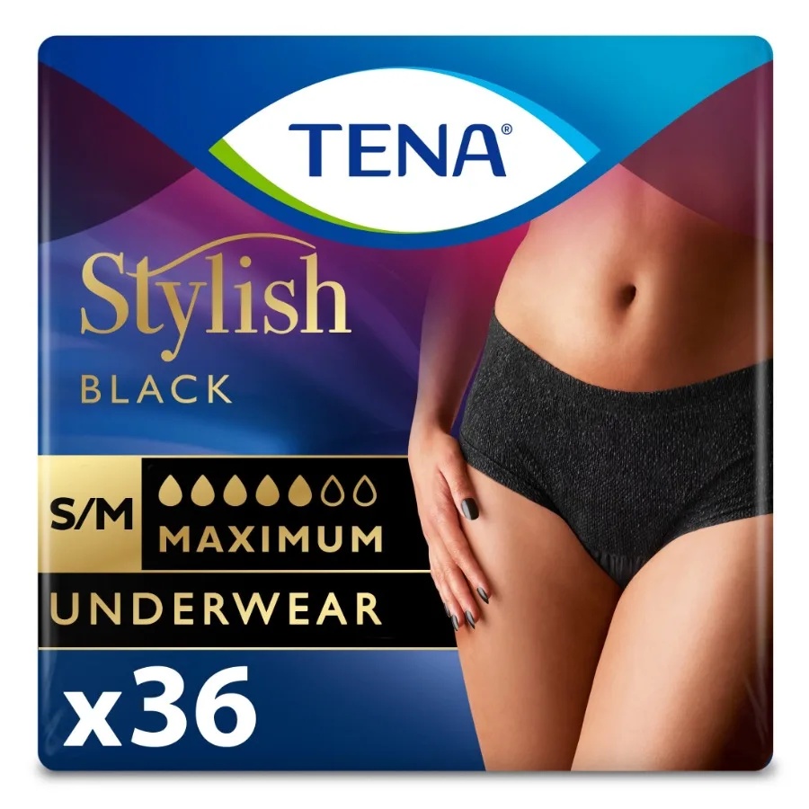 Stylish Black Underwear for Women, Maximum S/M, 36 Count
Stylish Black Underwear for Women, Maximum S/M, 36 Count