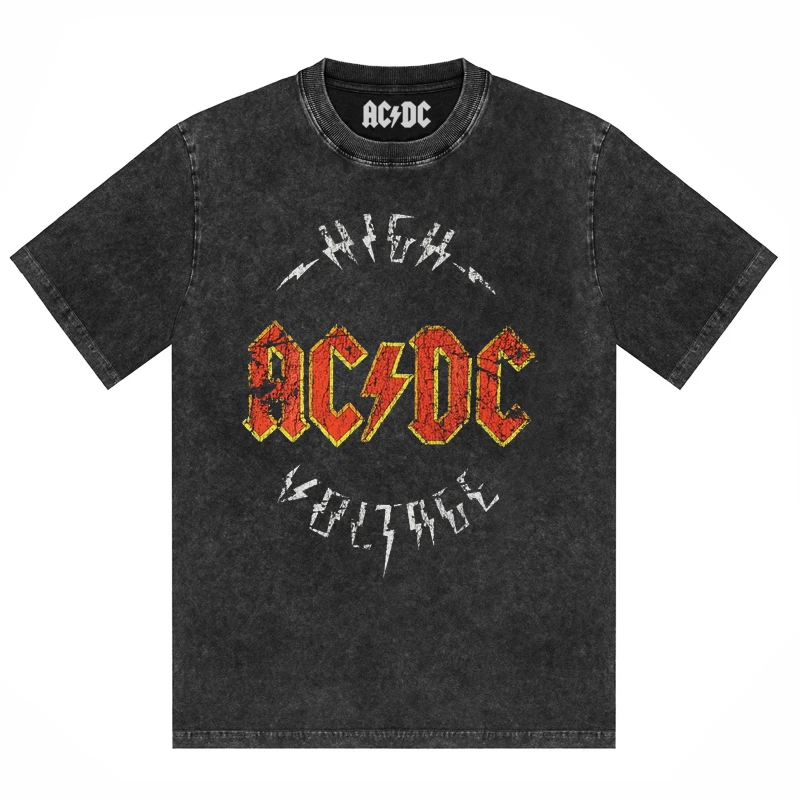 ACDC Band Punk Rock мытая мужская футболка с короткими рукавами из чистого хлопка в стиле ретро, высококачественный люксовый бренд Ins Y2k
ACDC Band Punk Rock мытая мужская футболка с короткими рукавами из чистого хлопка в стиле ретро, высококачественный люксовый бренд Ins Y2k