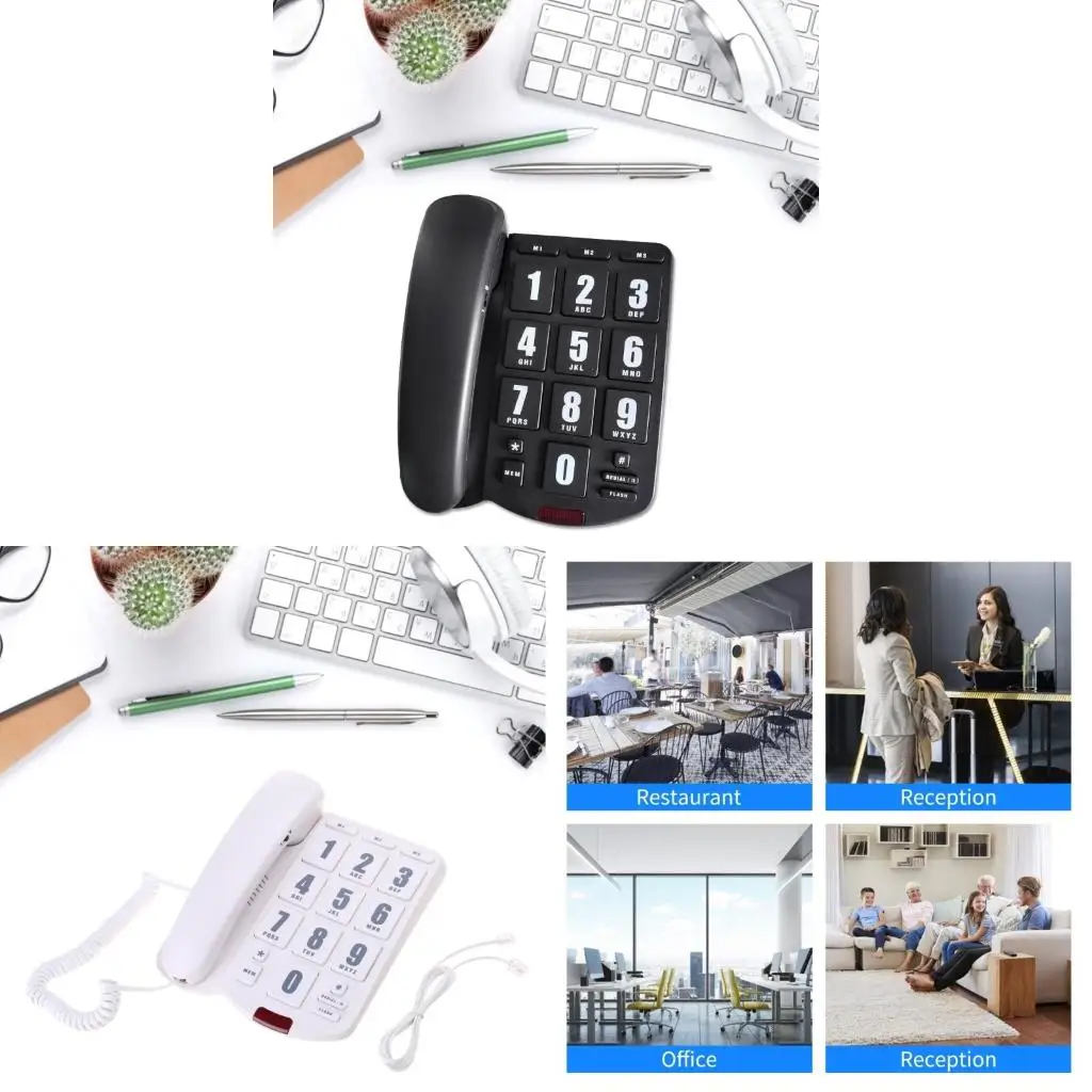 PK3000 Big Button Landline Phone Desktop Telephone- Amplified Sound
PK3000 Big Button Landline Phone Desktop Telephone- Amplified Sound