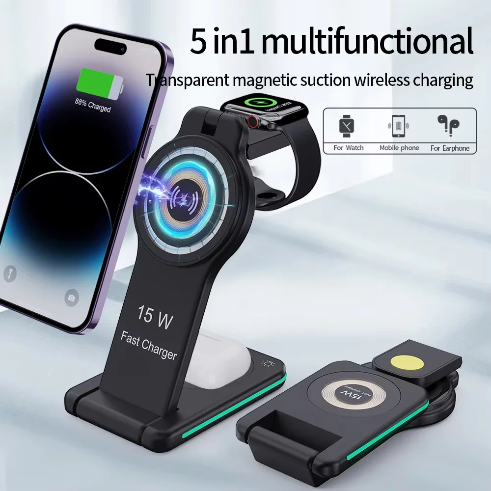 Foldable Charging Station for Apple Products,Wireless Charger for iPhone SeriesTravel Dock Adapter&Light for iWatch and AirPods
Foldable Charging Station for Apple Products,Wireless Charger for iPhone SeriesTravel Dock Adapter&Light for iWatch and AirPods