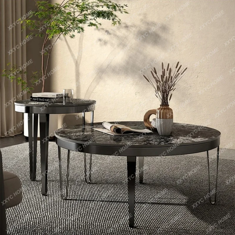 LLight luxury rock slab coffee table Modern living room Creative minimalism High sense Size round coffee table combination
LLight luxury rock slab coffee table Modern living room Creative minimalism High sense Size round coffee table combination