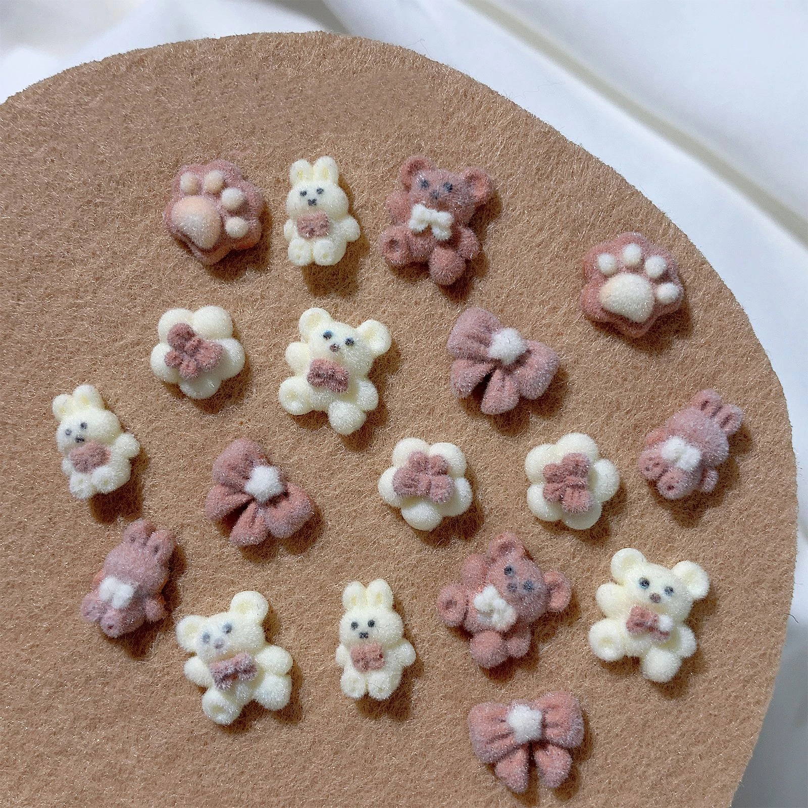 10pcs 3D Brown Coffee Flocking Resin Nail Art Charms Kawaii Bear Rabbit Bow Nail Rhinestone Decorations Accessories DIY Jewelry
10pcs 3D Brown Coffee Flocking Resin Nail Art Charms Kawaii Bear Rabbit Bow Nail Rhinestone Decorations Accessories DIY Jewelry