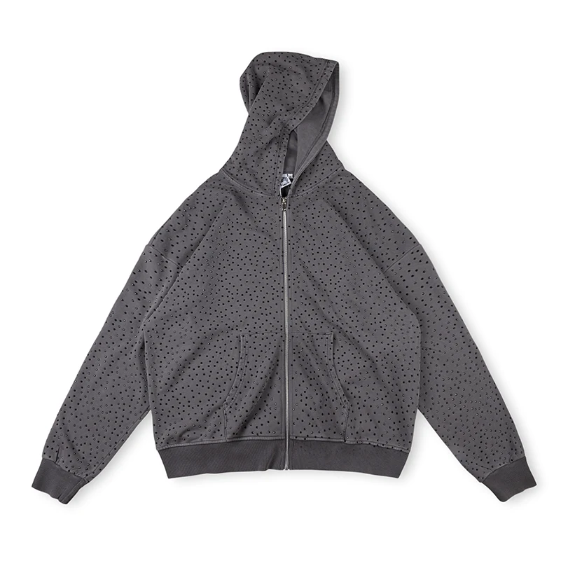 Streetwear Full Rhinestone Hot Drill Zipper Hooded Hoodies for Men Solid Color Loose Casual Cardigan Sweatshirts Jacket
Streetwear Full Rhinestone Hot Drill Zipper Hooded Hoodies for Men Solid Color Loose Casual Cardigan Sweatshirts Jacket
