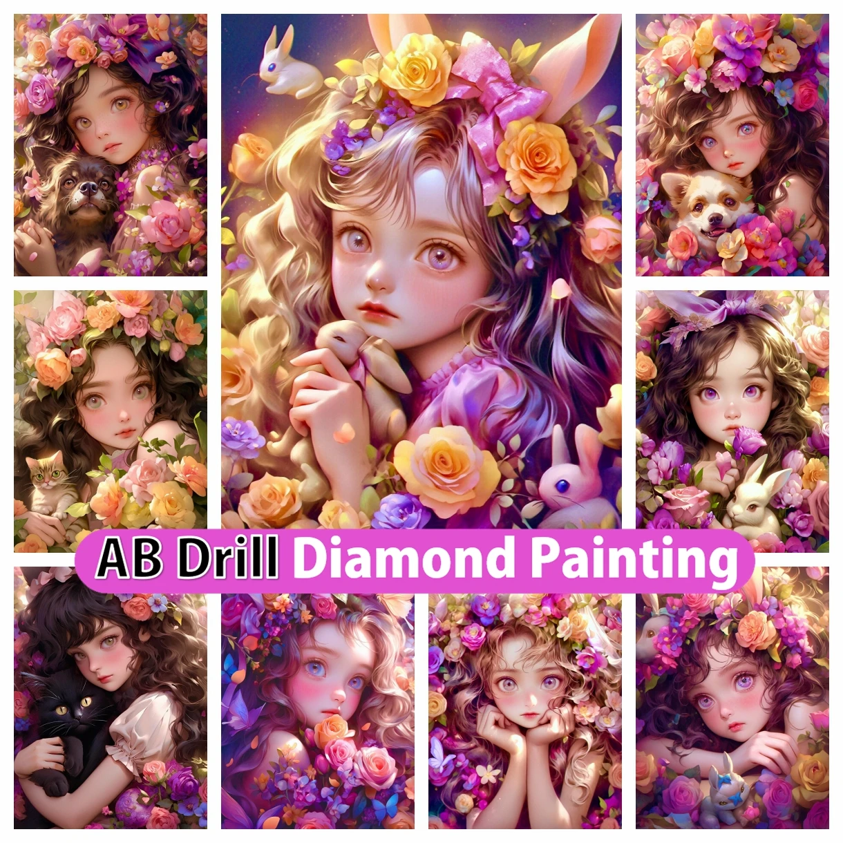 Cute Cartoon Girl 5D DIY AB Diamond Painting Embroidery Fantasy Flower Animal Cross Stitch Mosaic Rhinestones Hobby Home Decor
Cute Cartoon Girl 5D DIY AB Diamond Painting Embroidery Fantasy Flower Animal Cross Stitch Mosaic Rhinestones Hobby Home Decor