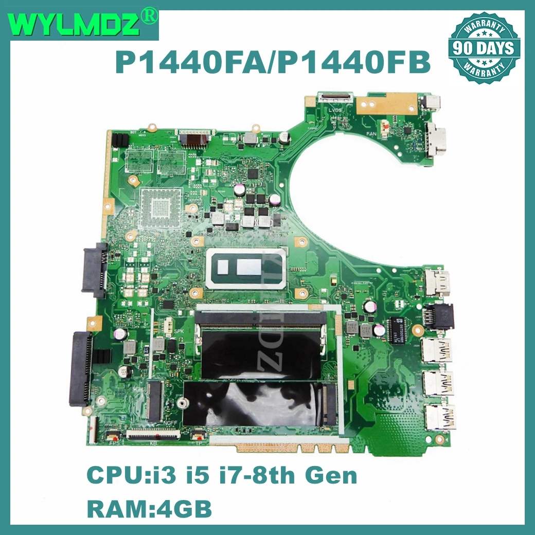 P1440FA Mainboard For ASUS PRO P1440 P1440FB B1440FA P1440FA P1440FAC P1440FBL Laptop Motherboard i3 i5 i7-8th Gen CPU 4GB-RAM
P1440FA Mainboard For ASUS PRO P1440 P1440FB B1440FA P1440FA P1440FAC P1440FBL Laptop Motherboard i3 i5 i7-8th Gen CPU 4GB-RAM