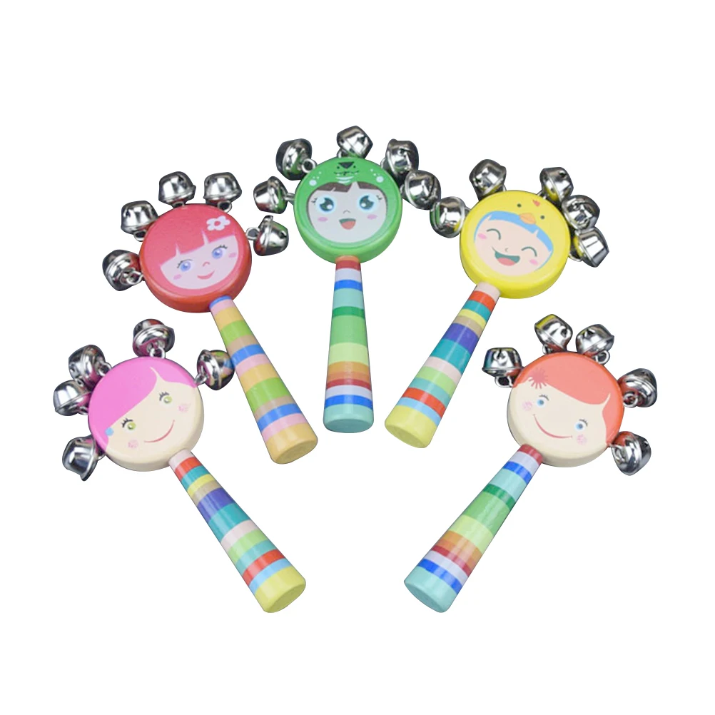 Hand Cartoon Kids Gifts Infant Toys Wooden Bells Smiling Handle Clear Sound Use Premium Material Rotatable
Hand Cartoon Kids Gifts Infant Toys Wooden Bells Smiling Handle Clear Sound Use Premium Material Rotatable