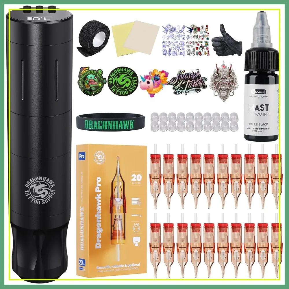 A3 Cordless Tattoo Gun Kit Complete Rotary Tattoo Kit Cartridge Tattoo Machine Needles for Beginners
A3 Cordless Tattoo Gun Kit Complete Rotary Tattoo Kit Cartridge Tattoo Machine Needles for Beginners