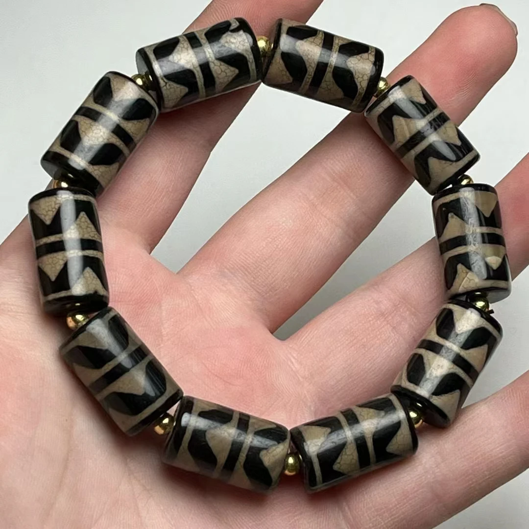 Nature Tibetan Dzi Bead Amulet Handstring Chalcedony Bangle Mascot Bring Money For You Bamboo Joints
Nature Tibetan Dzi Bead Amulet Handstring Chalcedony Bangle Mascot Bring Money For You Bamboo Joints 