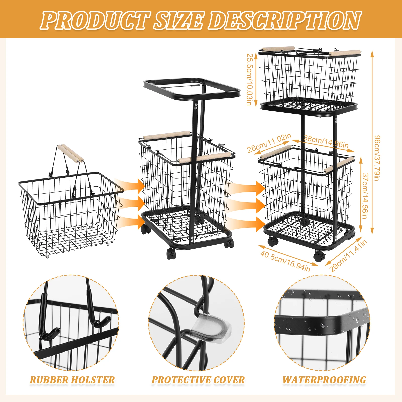 2 Tier Wire Laundry Hamper Cart with Wheels Laundry Hamper Trolley Laundry Clothes Basket for Laundry Clothes Storage 
2 Tier Wire Laundry Hamper Cart with Wheels Laundry Hamper Trolley Laundry Clothes Basket for Laundry Clothes Storage