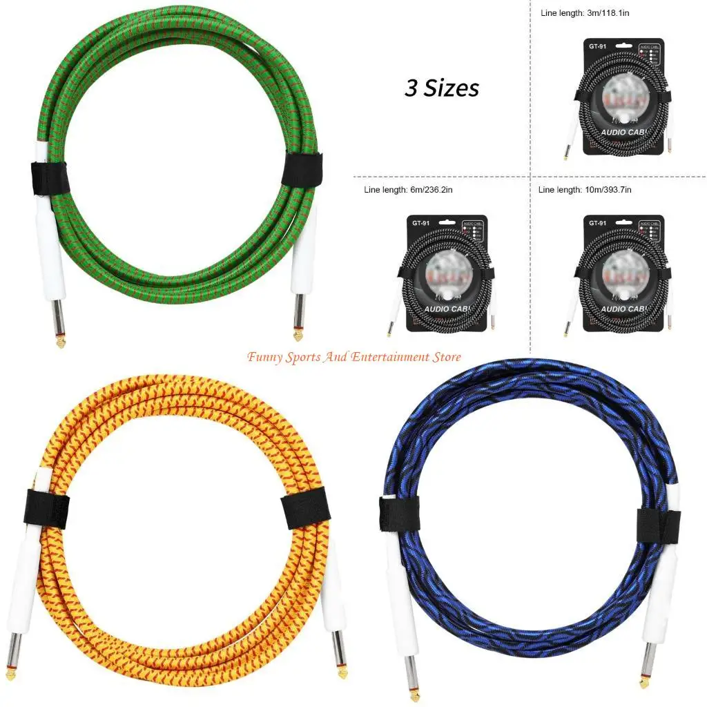 C4DE Guitar Connection Cable With Double Straight Plugs Noise Reduction Sound Cable For Electric Guitar Bass Enduring
C4DE Guitar Connection Cable With Double Straight Plugs Noise Reduction Sound Cable For Electric Guitar Bass Enduring