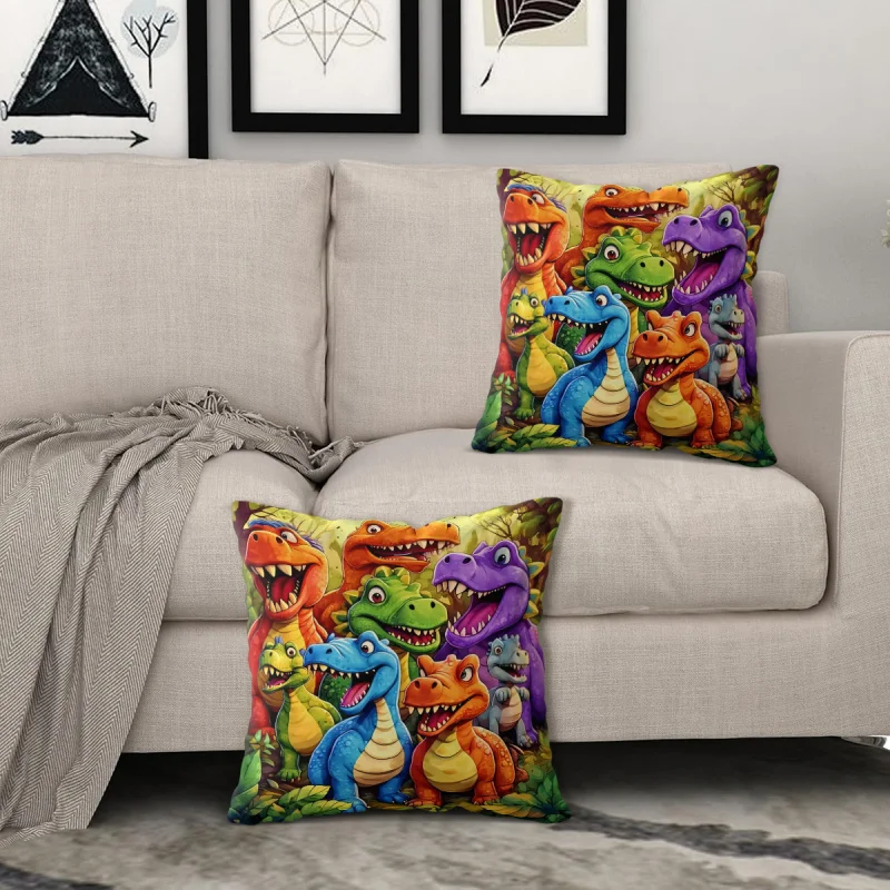 Cartoon Dinosaur Pattern Digital Printing Throw Pillow, Short Plush Suitable Living Rooms Bedrooms Sofas Throw Cushion Cover
Cartoon Dinosaur Pattern Digital Printing Throw Pillow, Short Plush Suitable Living Rooms Bedrooms Sofas Throw Cushion Cover