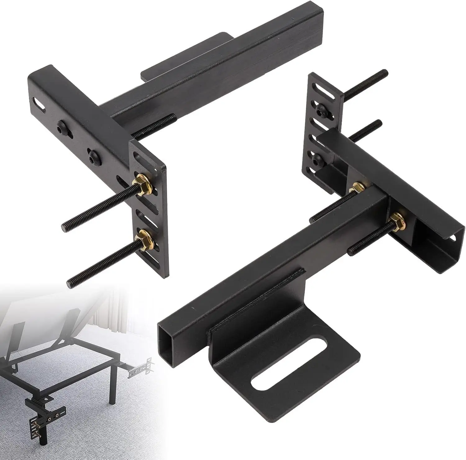 Headboard Brackets, Adjustable Bed Headboard Wall Mounting Brackets, Universal Headboard Brackets For Metal Bed Frame, Bla
Headboard Brackets, Adjustable Bed Headboard Wall Mounting Brackets, Universal Headboard Brackets For Metal Bed Frame, Bla