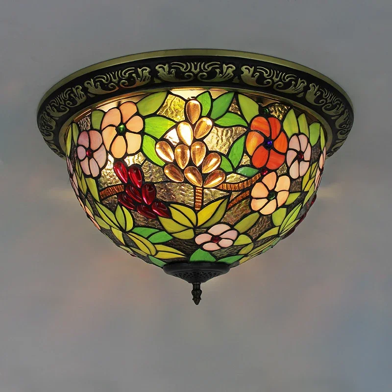 FAIRY Tiffany Color Glass Bedroom Ceiling Lamp American Luxury Living Room Restaurant study Hotel Villa Corridor Balcony Light
FAIRY Tiffany Color Glass Bedroom Ceiling Lamp American Luxury Living Room Restaurant study Hotel Villa Corridor Balcony Light