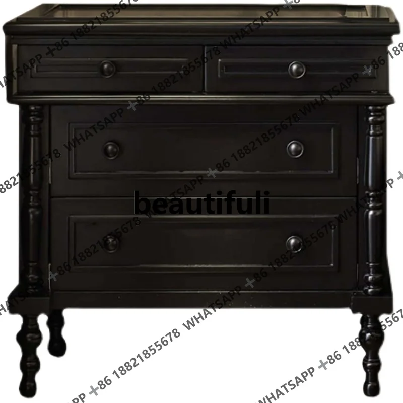 French solid wood bedside table modern simple home bedroom storage cabinet vintage storage
French solid wood bedside table modern simple home bedroom storage cabinet vintage storage